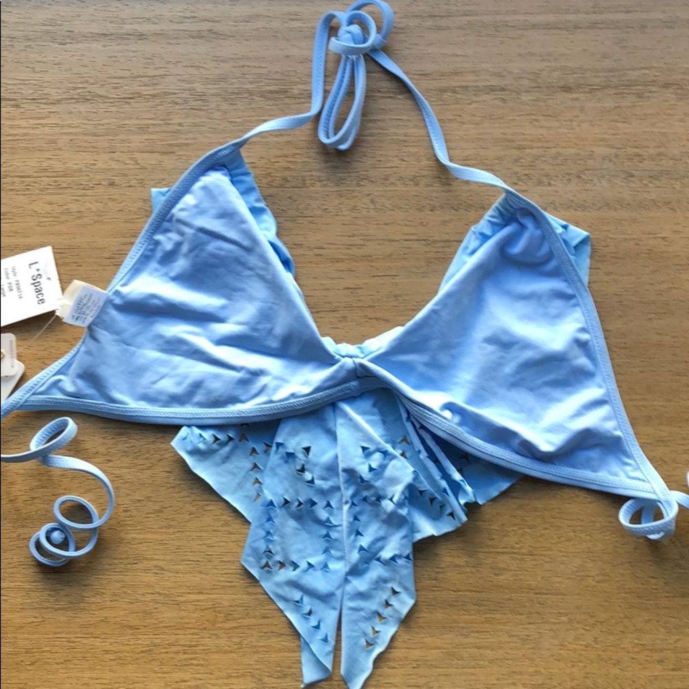Nwt L*Space Flutter Bye Hunter Rose Bikini Top - image 2